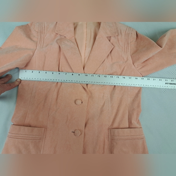 Custom Made Ricky Bo Hilton Hotel 1/F Hong Kong Women's Pink Suede Blazer VTG - Picture 13 of 16